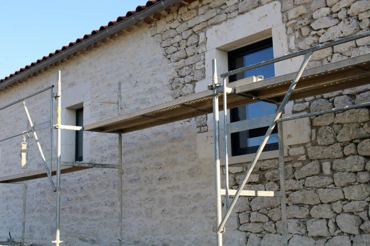 Façade enduit à la chaux à Ploemeur